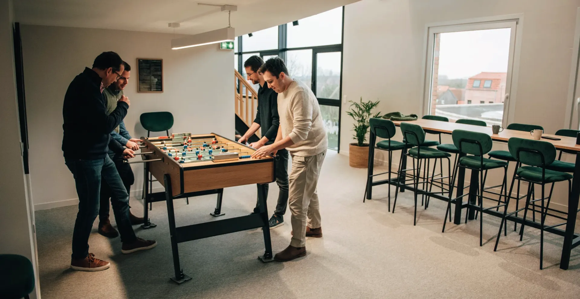 Moment de convivialité dans les locaux de Hem